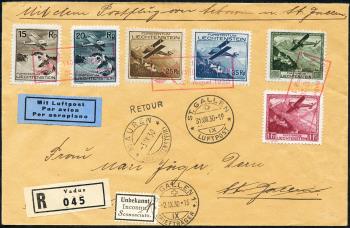 Stamps: SF30.5 b - 31. August 1930 Vaduz-St. gall