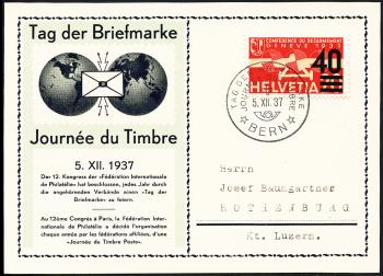 Briefmarken: 1937D/F -  Bern 5.XII.1937