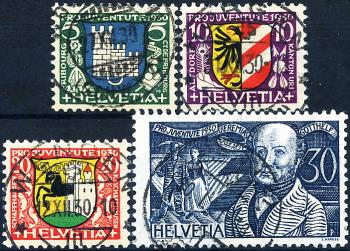 Stamps: J53-J56 - 1930 Städtewappen und Bildnis Jeremias Gotthelf