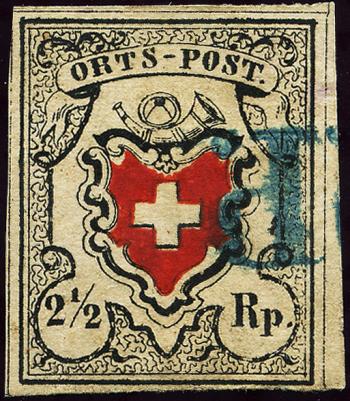 Briefmarken: 13I-T24.2.09 - 1850 Ortspost mit Kreuzeinfassung