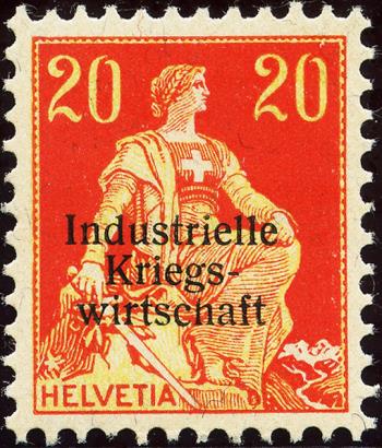 Briefmarken: IKW6 - 1918 Industrielle Kriegswirtschaft, Aufdruck dünne Schrift