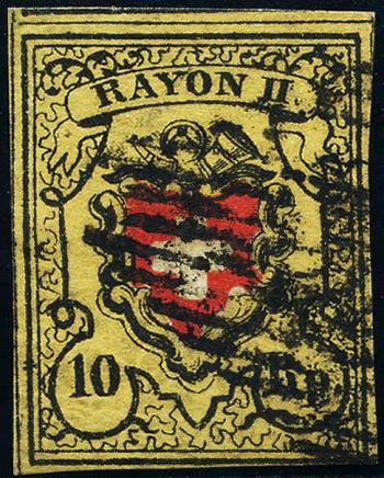 Briefmarken: 16II-T25 A2-LU - 1850 Rayon II ohne Kreuzeinfassung