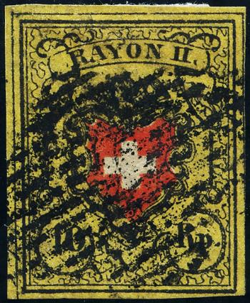 Briefmarken: 16II-T1 A3-LO - 1850 Rayon II ohne Kreuzeinfassung
