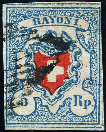 Briefmarken: 17II.1.04-T8 C1-LU - 1851 Rayon I, ohne Kreuzeinfassung