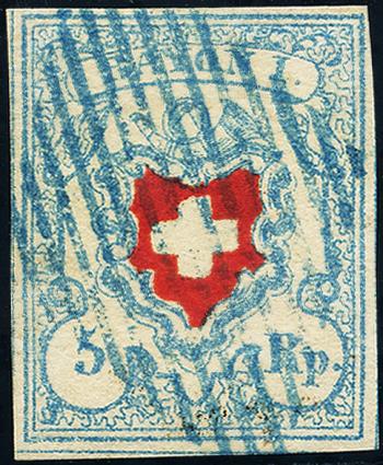 Briefmarken: 17II-T31 C2-RO - 1851 Rayon I, ohne Kreuzeinfassung