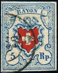Stamps: 17II.1.01-T17 C2-RO - 1851 Rayon I, without cross border