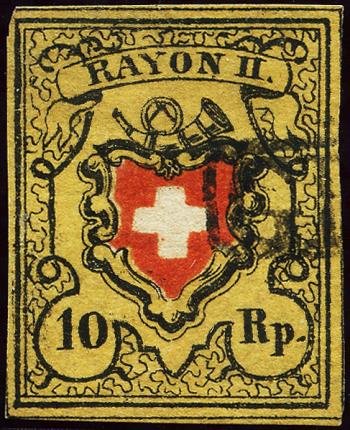 Briefmarken: 16II-T1 A2-RU - 1850 Rayon II ohne Kreuzeinfassung