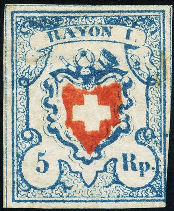 Stamps: 17II-T27 A2-O - 1851 Rayon I, without cross border