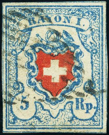 Timbres: 17II-T31 U-RO - 1851 Rayon I, sans frontière
