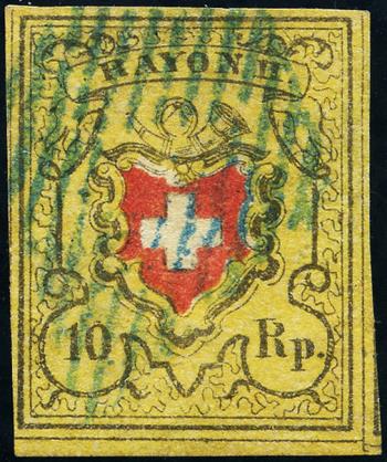 Briefmarken: 16II-T38 E-LO - 1850 Rayon II, ohne Kreuzeinfassung