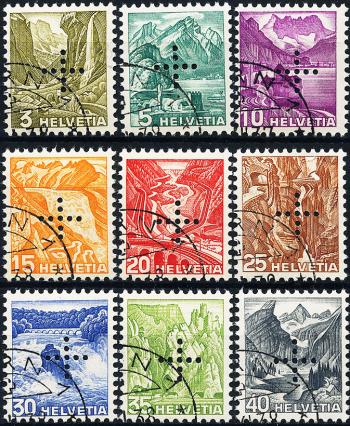 Briefmarken: BV19y-BV27y - 1936 Landschaftsbilder Stichtiefdruck, glattes Papier