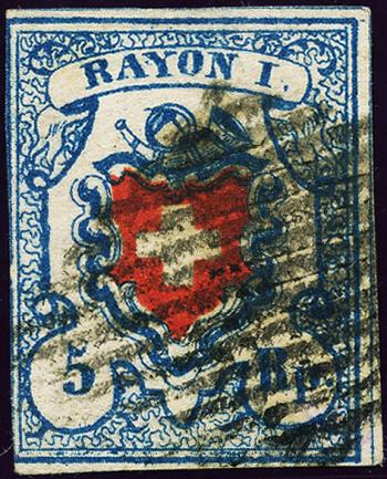 Briefmarken: 17II-T26 B1-LO - 1851 Rayon I, ohne Kreuzeinfassung