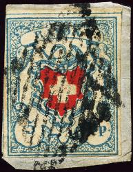 Stamps: 17II-T1 C2-LU - 1851 Rayon I, without cross border