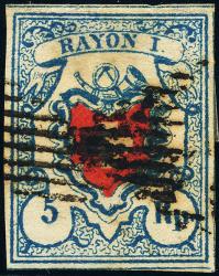 Stamps: 17II-T6 C2-RO - 1851 Rayon I, without cross border