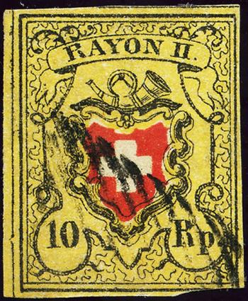 Stamps: 16II-T25 E-RO - 1850 Rayon II, without cross border
