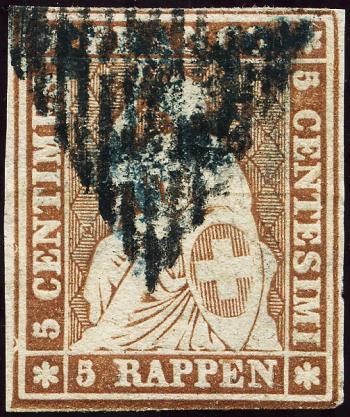 Briefmarken: 22C - 1855 Berner Druck, 2. Druckperiode, Münchner Papier