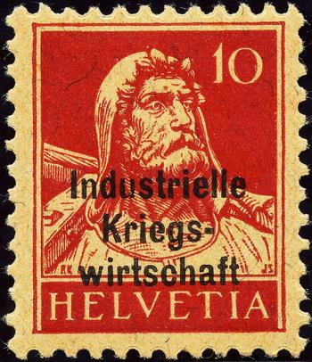 Briefmarken: IKW12 - 1918 Industrielle Kriegswirtschaft, Aufdruck dicke Schrift