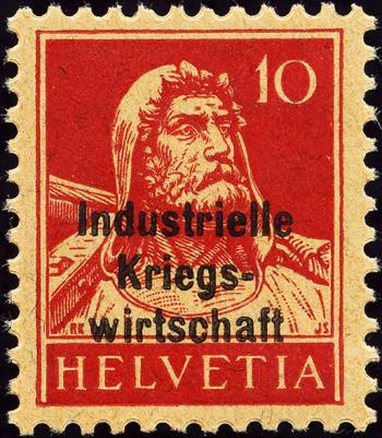 Briefmarken: IKW12 - 1918 Industrielle Kriegswirtschaft, Aufdruck dicke Schrift