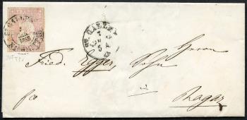Briefmarken: 24F - 1856 Berner Druck, 1. Druckperiode, Münchner Papier