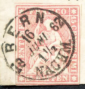 Thumb-3: 24G - 1859, Stampa di Berna, 4° periodo di stampa, carta di Zurigo