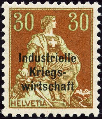 Briefmarken: IKW15 - 1918 Industrielle Kriegswirtschaft, Aufdruck dicke Schrift