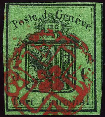 Thumb-1: 7 - 1848, Canton of Geneva, Big eagle dark green