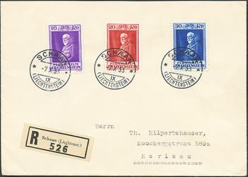 Stamps: FL101-FL103 - 1933 80th birthday of Prince Franz Josef I.