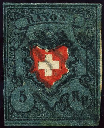 Stamps: 15I-T35.1.02 2.01 - 1850 Rayon I with cross border

