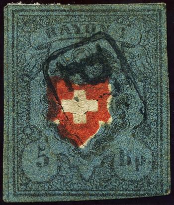 Timbres: 15II-T26.1.03 2.09b - 1850 Rayon I ohne Kreuzeinfassung