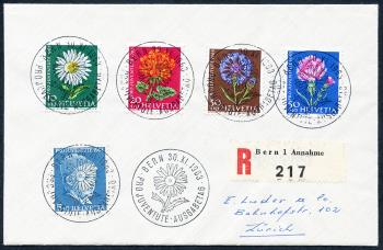 Thumb-1: J200L-J204L - 1963, Knabenbildnis, Wiesen- und Gartenblumen