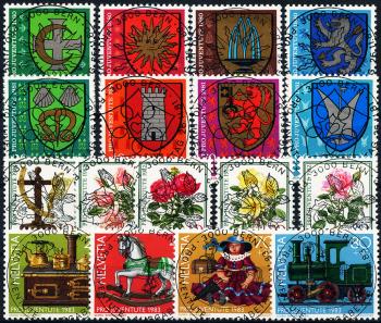 Briefmarken: J273-J289 - 1980-1983 Pro Juventute, Verschiedene Darstellungen
