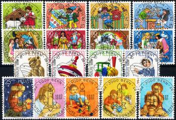 Briefmarken: J290-J306 - 1984-1987 Pro Juventute, Verschiedene Darstellungen