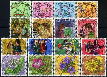 Briefmarken: J307-J310 - 1988-1991 Pro Juventute, Verschiedene Darstellungen
