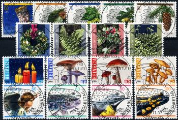 Briefmarken: J323-J339 - 1992-1995 Pro Juventute, Verschiedene Darstellungen