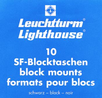 Thumb-1: 331094 - Leuchtturm Tasche a blocchi SF con doppia cucitura, nere, 160x120mm