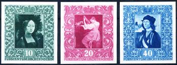 Timbres: W20-W22 - 1949 5e exposition de timbres du Liechtenstein