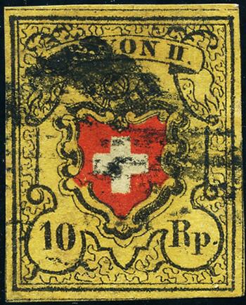 Stamps: 16II-T2 A1-U - 1850 Rayon II without cross border