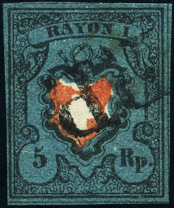 Stamps: 15II-T34 - 1850 Rayon I without cross border