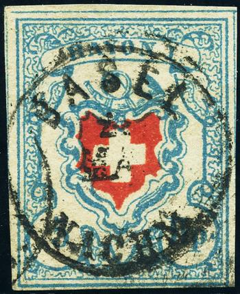 Briefmarken: 17II-T3 C2-LU - 1851 Rayon I, ohne Kreuzeinfassung