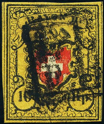 Stamps: 16II-T28 A1-U - 1850 Rayon II without cross border