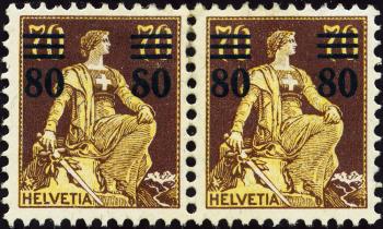 Briefmarken: 135.2A.01 - 1915 Aufbrauchsausgaben mit neuen Wertaufdrucken