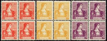 Briefmarken: 104-106 - 1907 Helvetia Brustbild