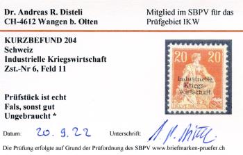 Thumb-2: IKW6 - 1918, Industrielle Kriegswirtschaft, Aufdruck dünne Schrift