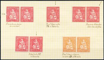 Briefmarken: 46+48 - 1881 Faserpapier