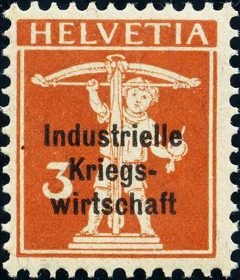 Timbres: IKW9 - 1918 Économie industrielle de guerre, surcharge en caractères gras