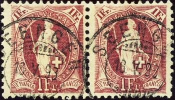 Briefmarken: 71D - 1895 weisses Papier, 13 Zähne, KZ B