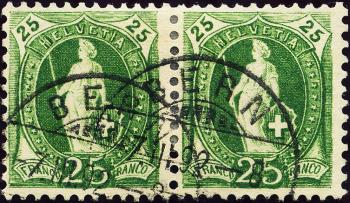 Briefmarken: 67C - 1891 weisses Papier, 13 Zähne, KZ A
