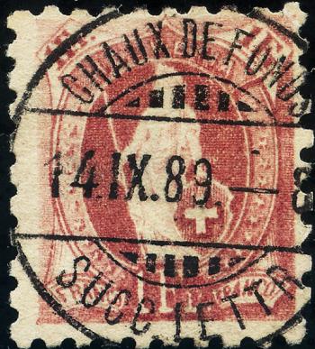 Briefmarken: 71B - 1889 weisses Papier, 11 Zähne, KZ A