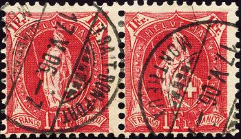 Briefmarken: 91A - 1905 weisses Papier, 13 Zähne, WZ