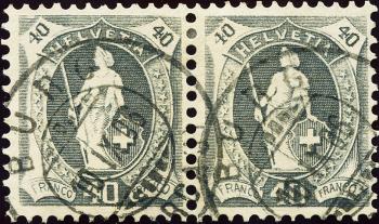 Briefmarken: 89B - 1906 weisses Papier, 14 Zähne, WZ